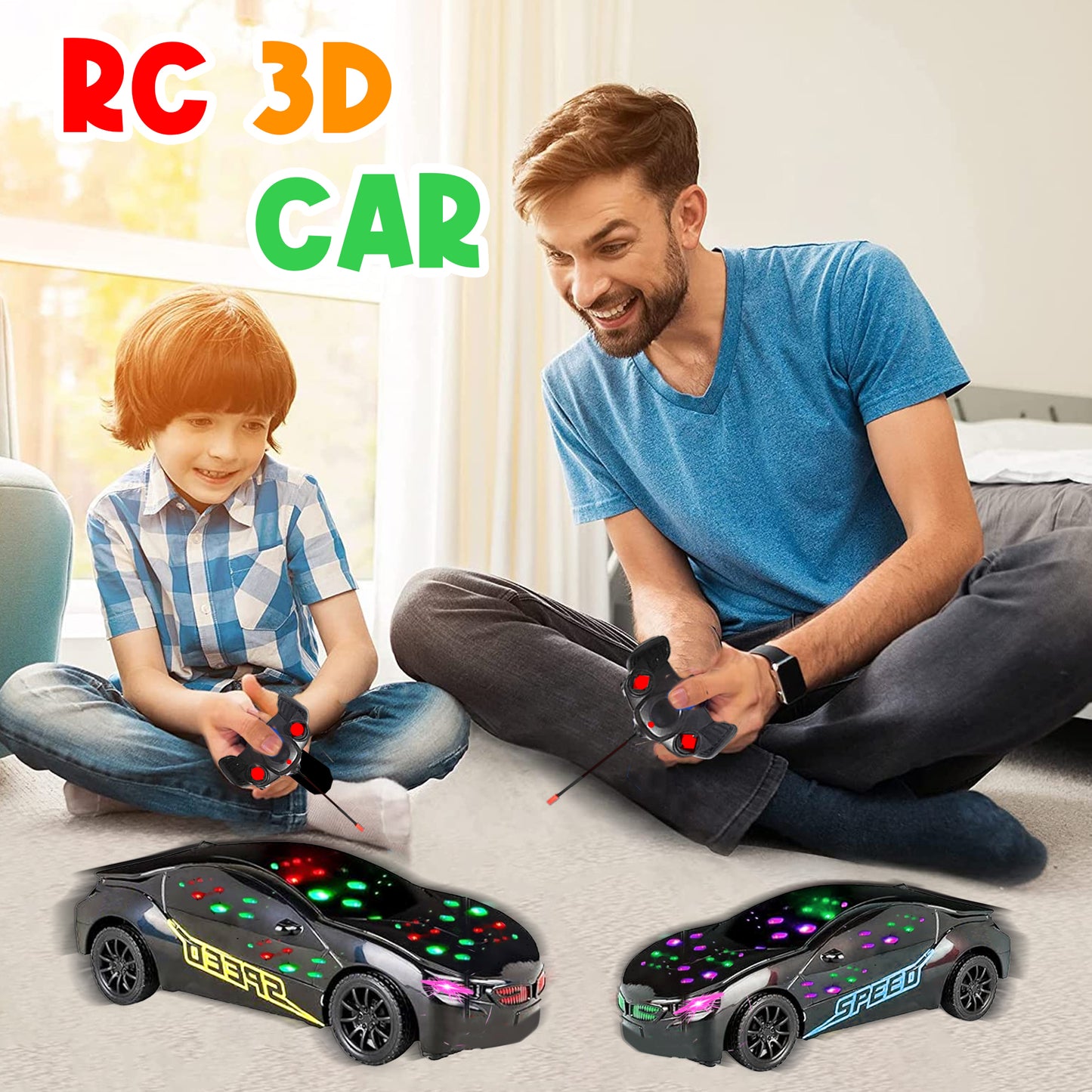 Toybharat RC 3D Light Remote Control Car |Electronic Toys | Kids Toy Gift