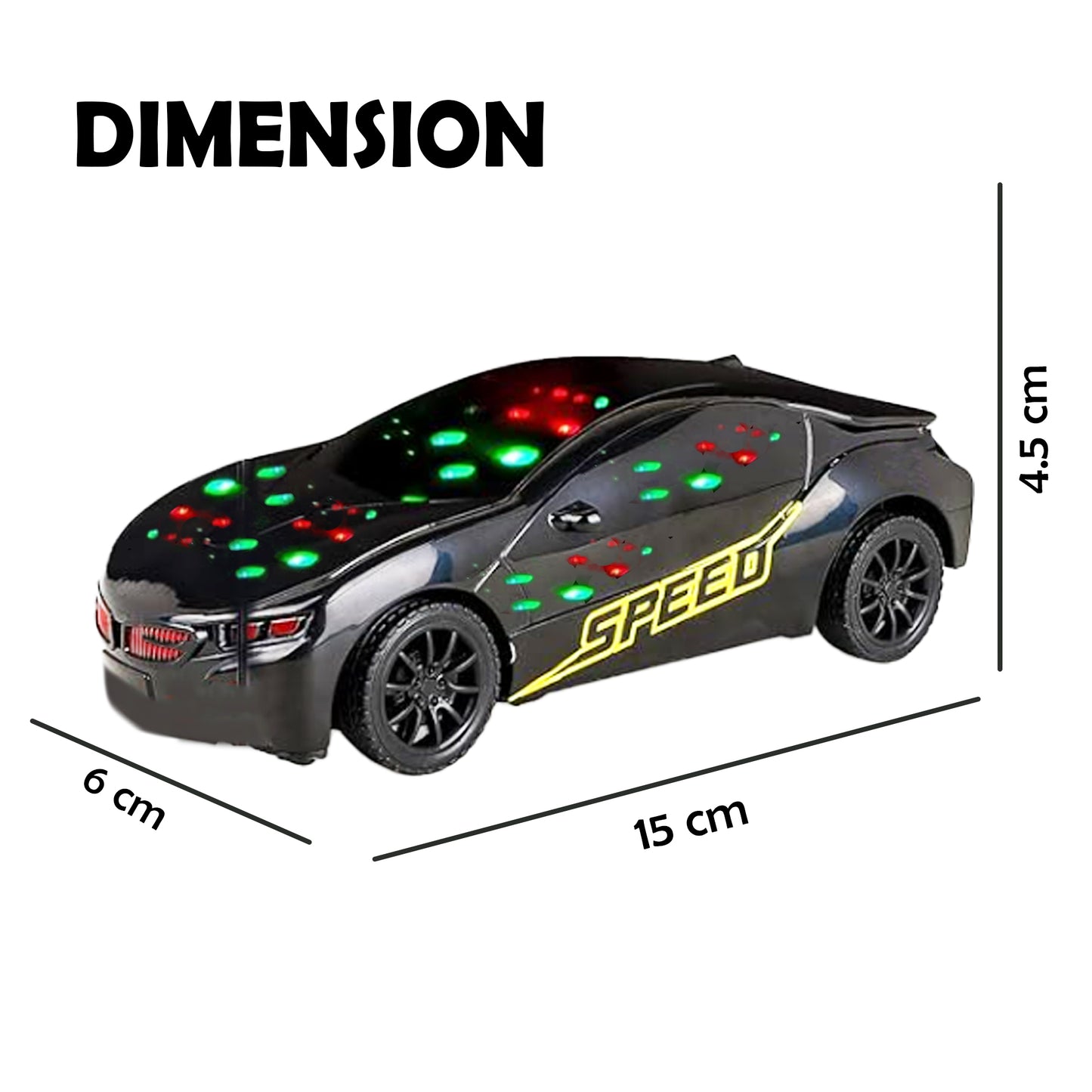 Toybharat RC 3D Light Remote Control Car |Electronic Toys | Kids Toy Gift