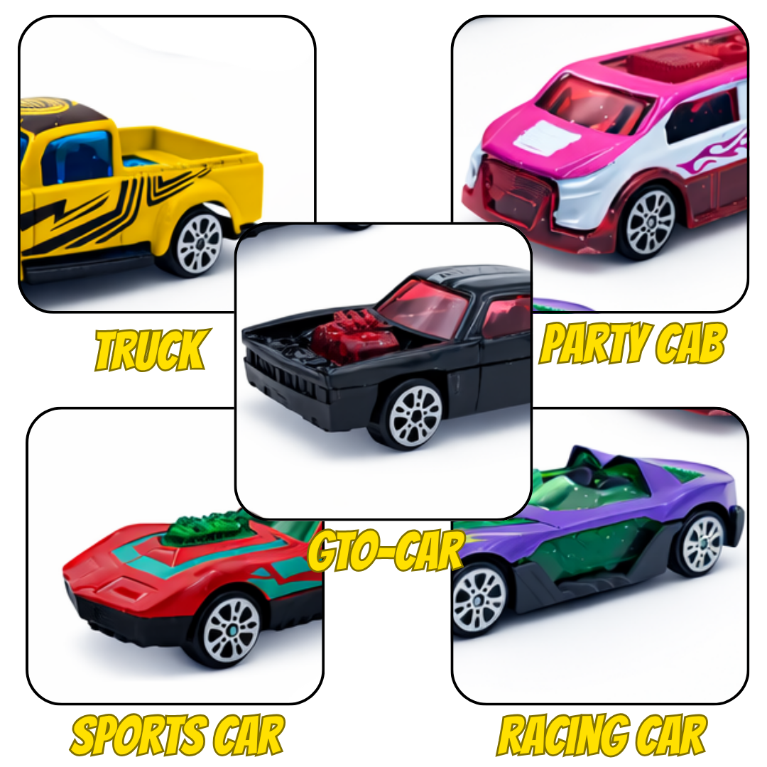 ToyBharat Metal Die Cast Car Set Free Wheel High Speed Unbreakable for Kids - Pack of 5, Small Racing Cars for Exciting Playtime Adventures, Multicolor