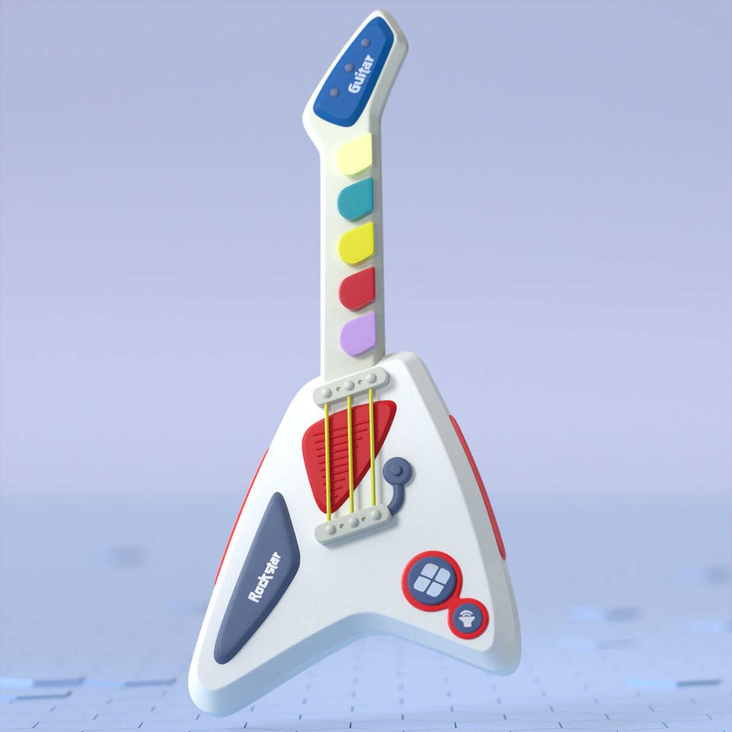 ToyBharat Musical Battery Guitar Toy – Colorful, Easy-to-Play Educational Instrument for Kids 3+ – Great Gift for Boys & Girls
