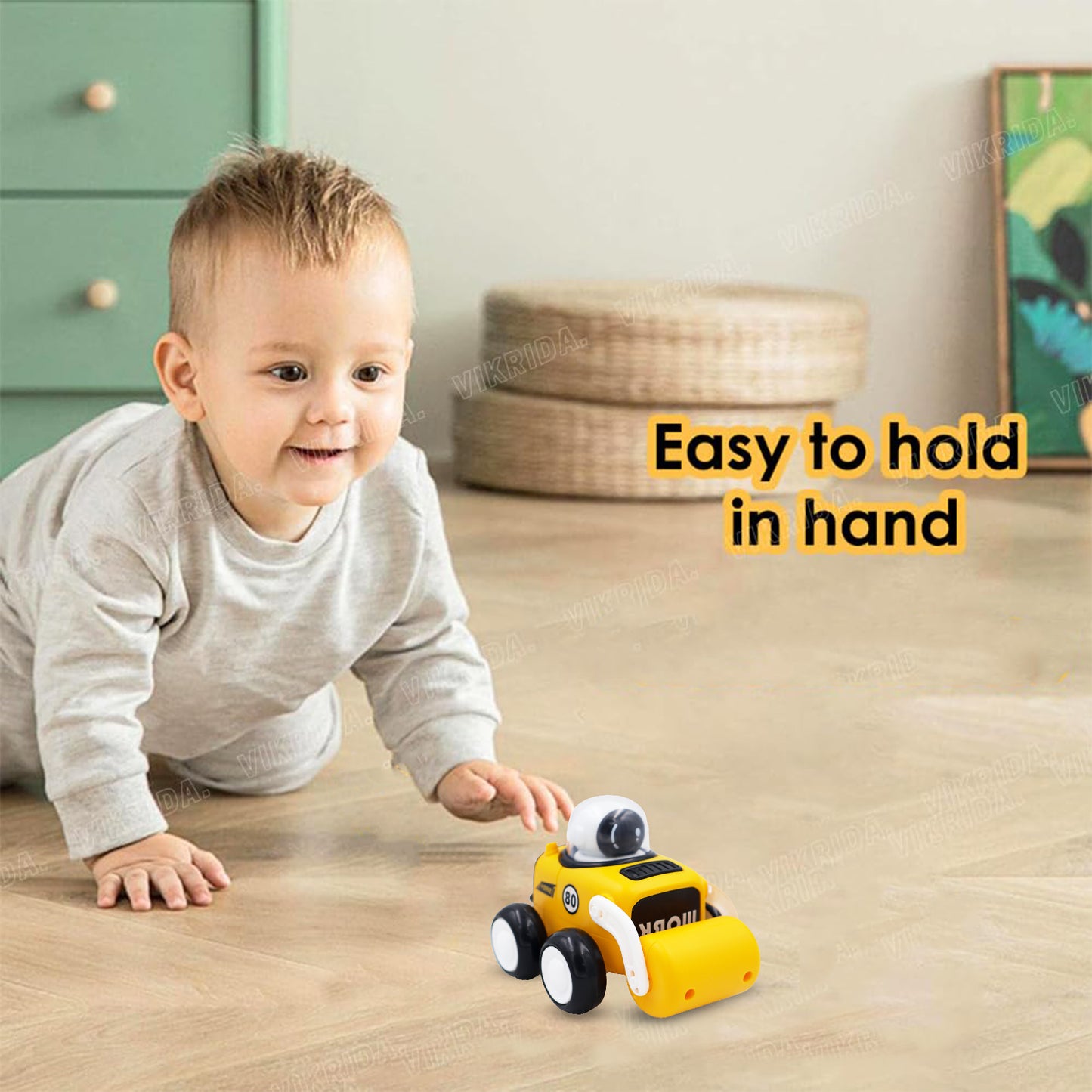 Toybharat Work Construction Car Combo Set Of 4 Pcs. |Multicolour | Travel Toys | Push N Go