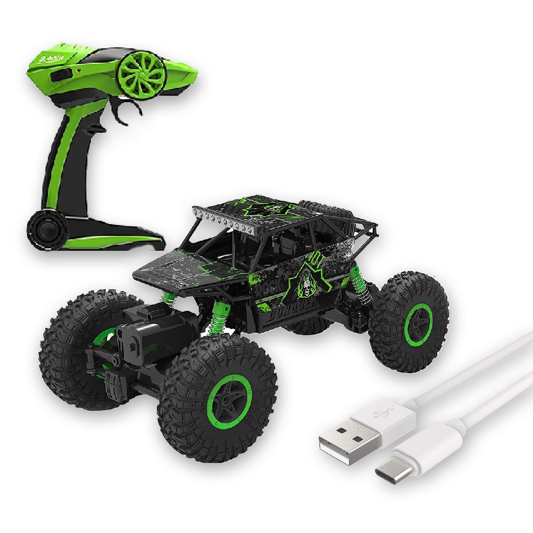 ToyBharat RC Monster Remote Control Car is a powerful multicolour electronic car toy with stunt action. Safe, durable, and exciting for kids, it's ideal for indoor and outdoor play and makes a thrilling gift.