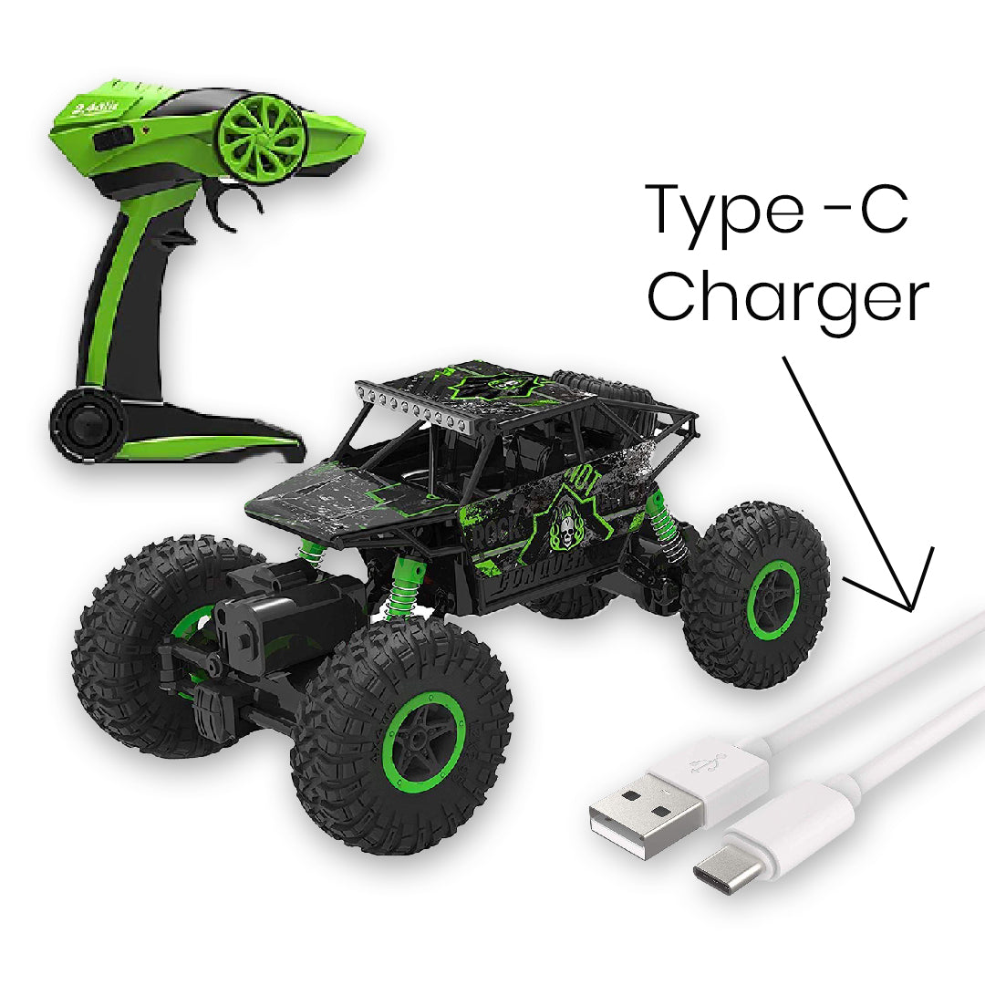 ToyBharat RC Monster Remote Control Car is a powerful multicolour electronic car toy with stunt action. Safe, durable, and exciting for kids, it's ideal for indoor and outdoor play and makes a thrilling gift.