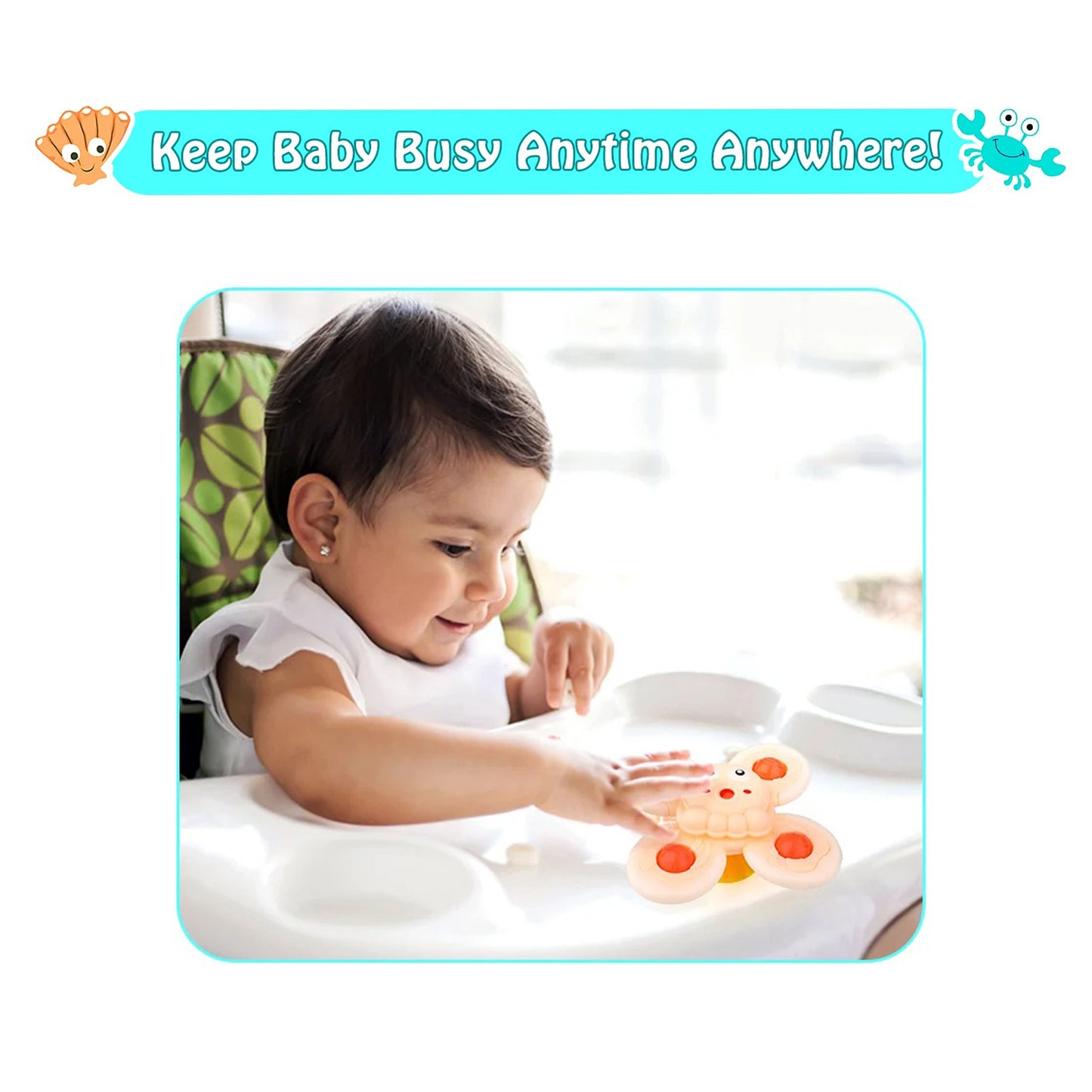 ToyBharat Baby Spinner is a multicolour interactive toy set that promotes motor skills and sensory play. Safe, non-toxic, and perfect for indoor and outdoor fun. A great birthday gift for baby boys and girls.