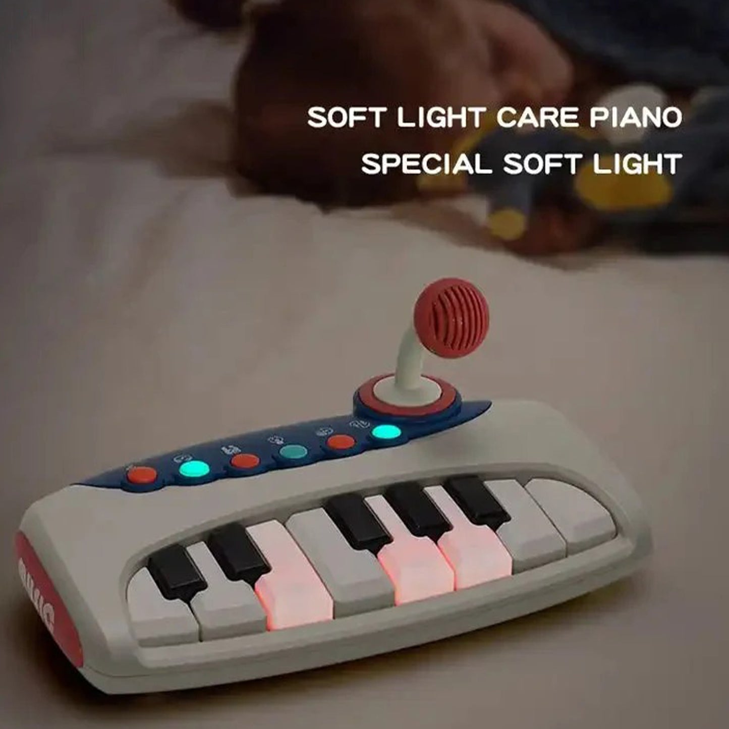 ToyBharat Battery-Operated Musical Piano Keyboard Toy with Microphone, Melodies & Sound Effects – Perfect Early Learning Toy for Toddlers 2+ Years, Supports Music Skills & Fun Play