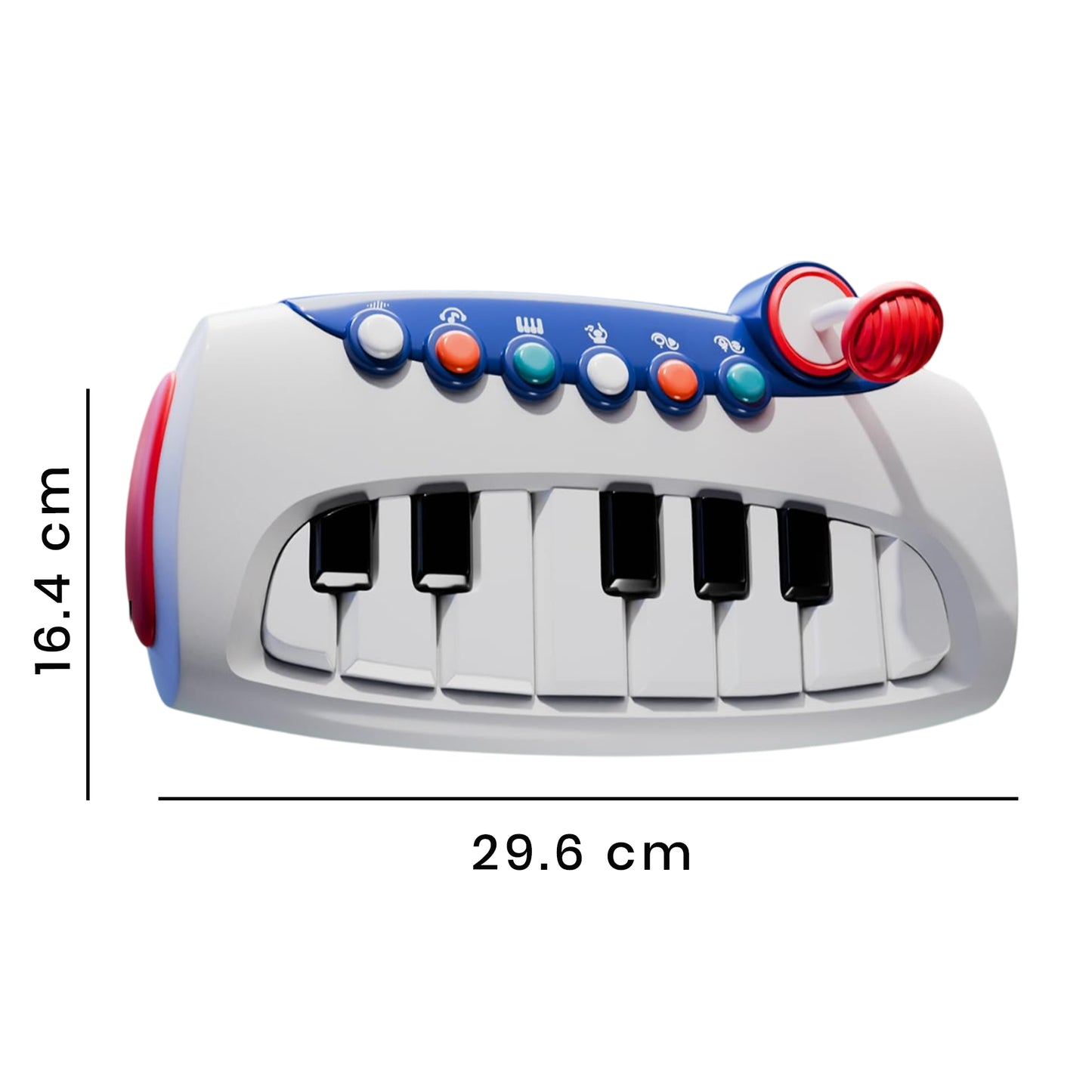 ToyBharat Battery-Operated Musical Piano Keyboard Toy with Microphone, Melodies & Sound Effects – Perfect Early Learning Toy for Toddlers 2+ Years, Supports Music Skills & Fun Play