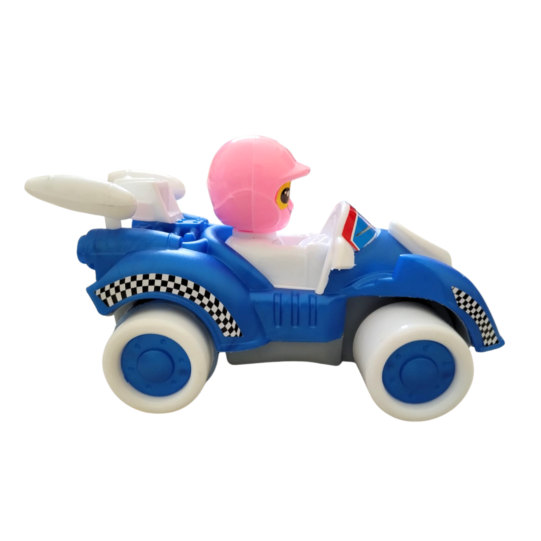 ToyBharat Racer Car is a Multicolour Friction Power Toy with a Realistic Design. Perfect Gift for Kids aged 1–6 Years. Safe, Non-Toxic, and ideal for exciting indoor and outdoor play adventures.