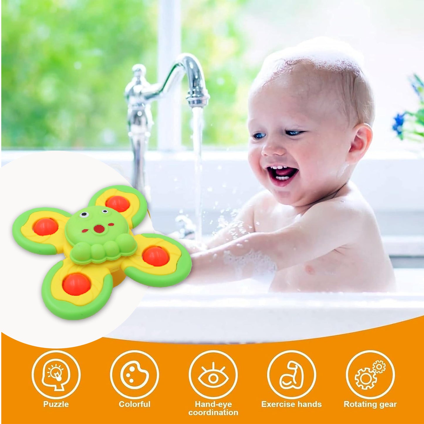 ToyBharat Baby Spinner Set of 3 is a multicolour interactive toy set that promotes motor skills and sensory play. Safe, non-toxic, and perfect for indoor and outdoor fun. A great birthday gift for baby boys and girls.