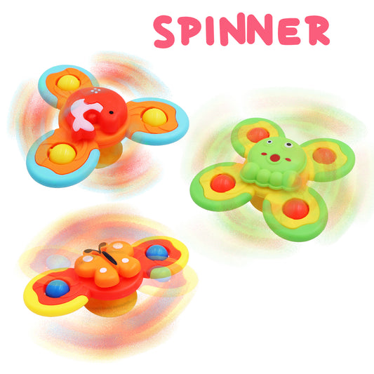 ToyBharat Baby Spinner Set of 3 is a multicolour interactive toy set that promotes motor skills and sensory play. Safe, non-toxic, and perfect for indoor and outdoor fun. A great birthday gift for baby boys and girls.