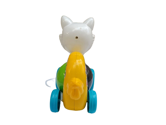 ToyBharat Pulling Funny Cat is a multicolour pull-along toy designed for toddlers aged 1-6 years. Made from safe and non-toxic materials, it's perfect for indoor and outdoor play and makes a fun kids’ gift.
