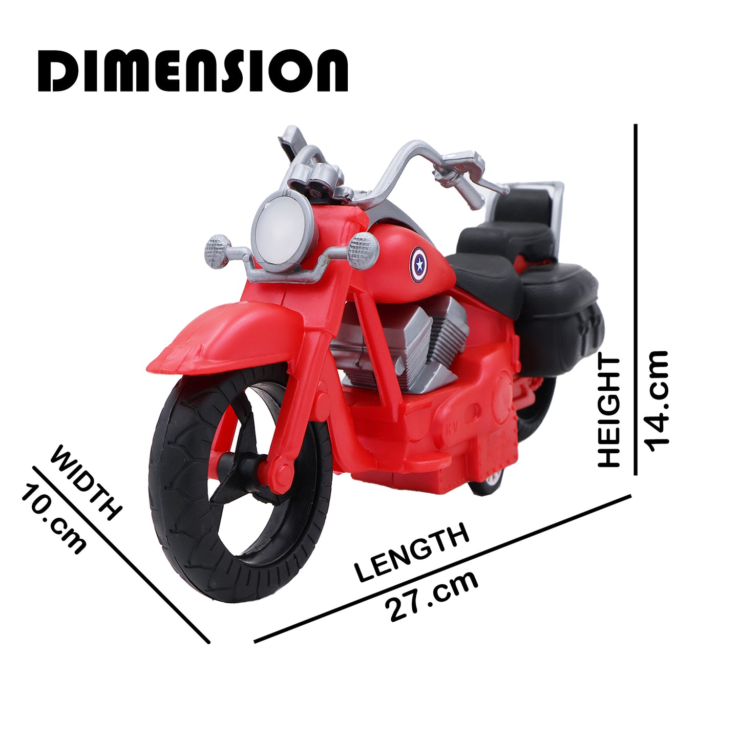 Toybharat Vintage Bike |Multicolour |Friction Power Toys| Birthday Gift for Boy and Girl Baby