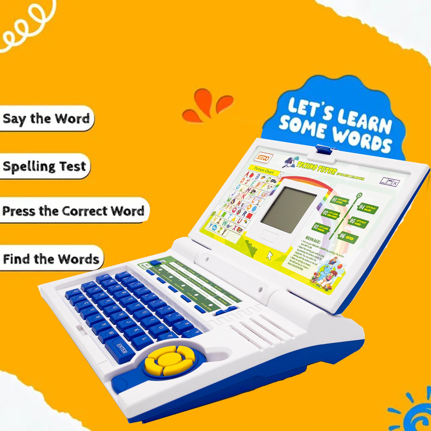 Toybharat Techno Tutor |Multicolour | Learning Toys | Birthday Gift for Boy and Girl Baby | Interactive Toys