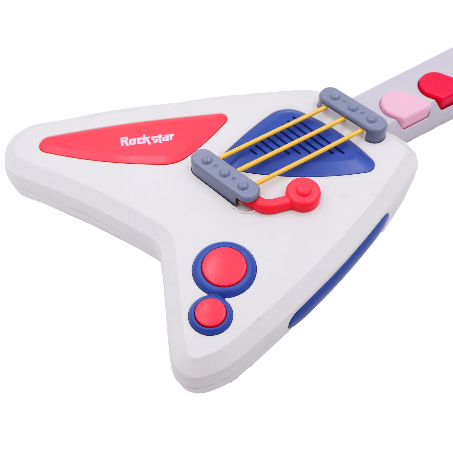 ToyBharat Musical Battery Guitar Toy – Colorful, Easy-to-Play Educational Instrument for Kids 3+ – Great Gift for Boys & Girls