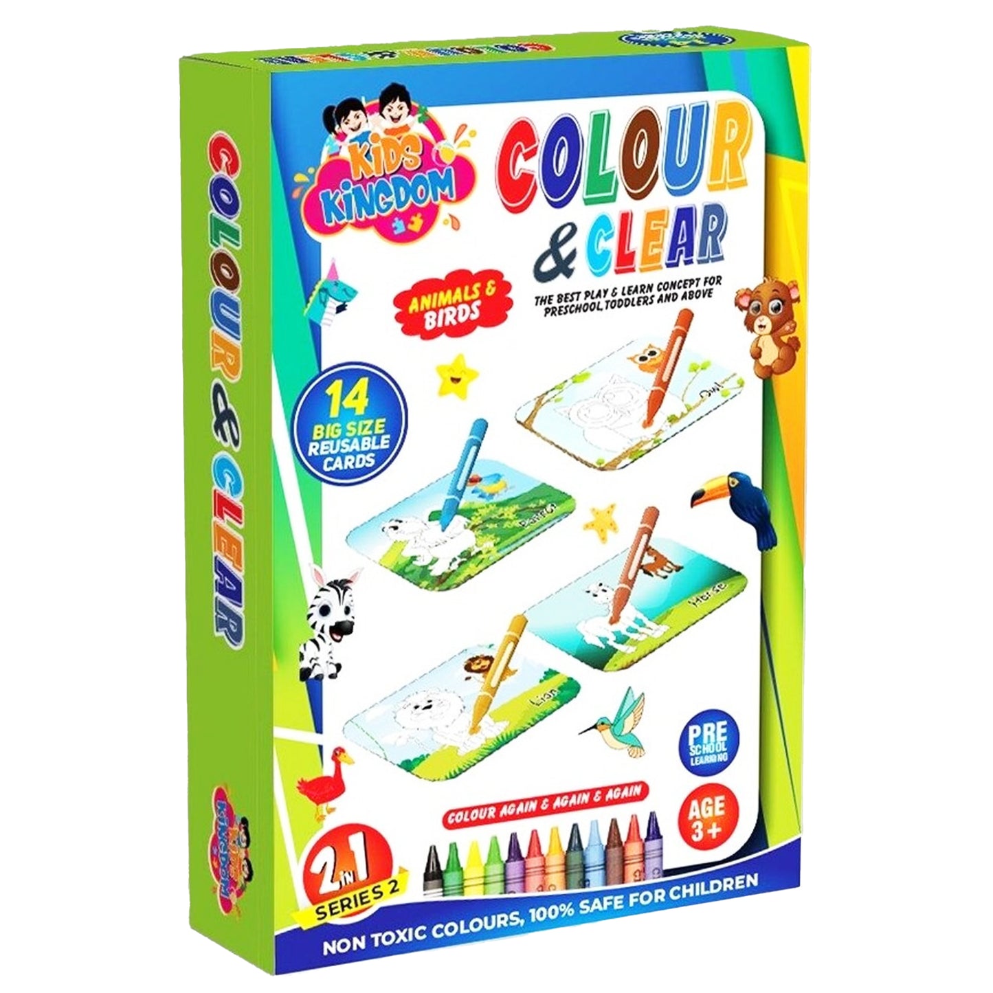 Toybharat Colour & Clear | Multicolour | Colour Cards | Birthday Gift for kids | Educational Toys