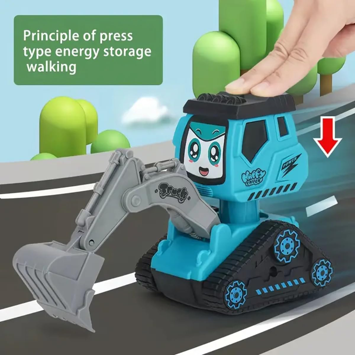Toybharat Push N Go Mappy Truck |Multicolour | Travel Toys | Birthday Gift for Boy and Girl Baby