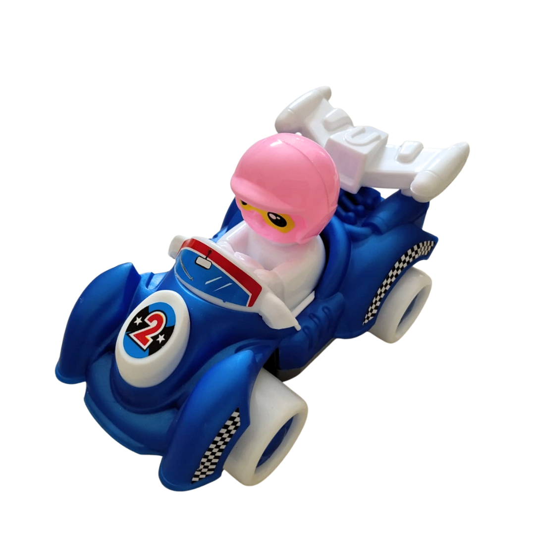 ToyBharat Racer Car is a Multicolour Friction Power Toy with a Realistic Design. Perfect Gift for Kids aged 1–6 Years. Safe, Non-Toxic, and ideal for exciting indoor and outdoor play adventures.