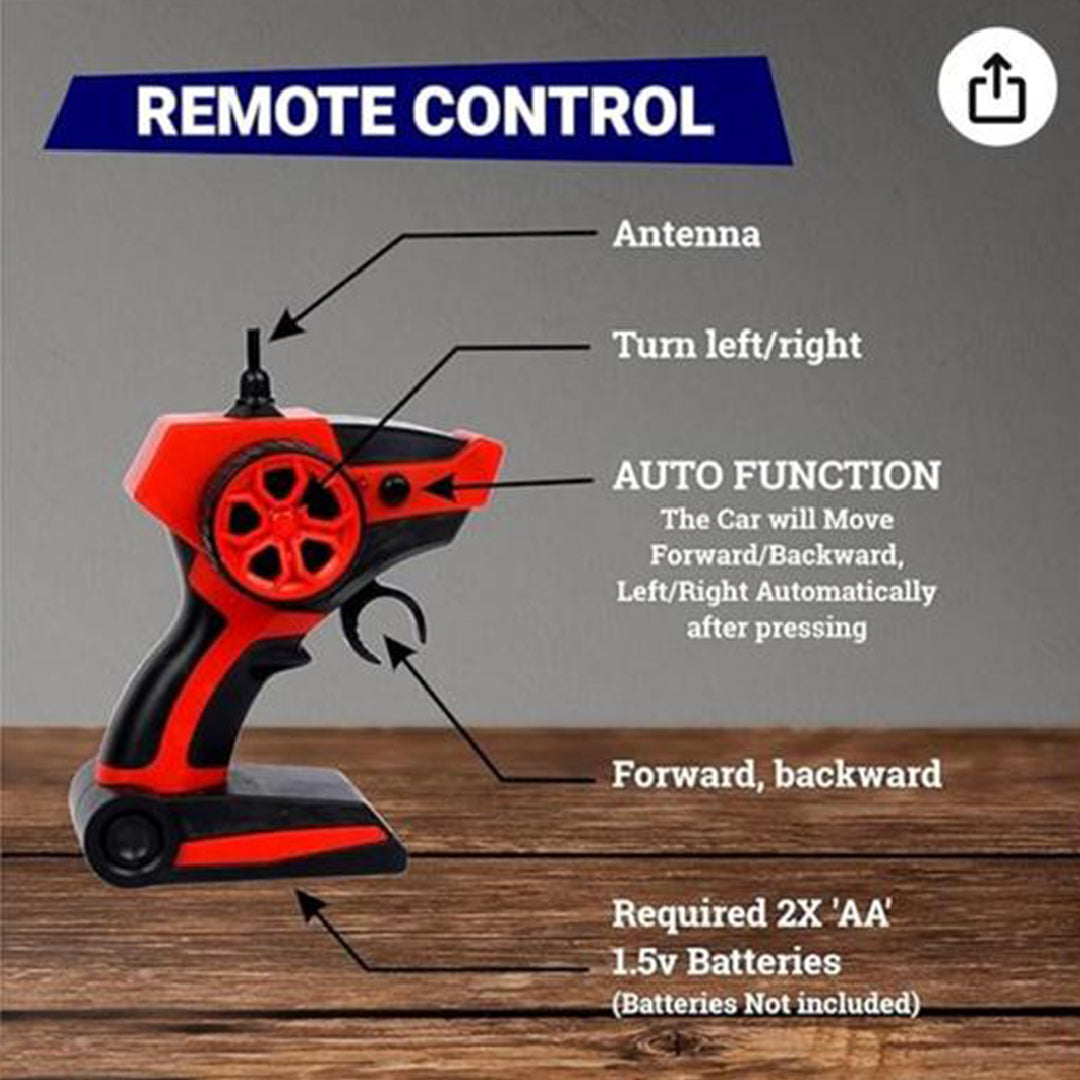 ToyBharat RC Monster Remote Control Car is a powerful multicolour electronic car toy with stunt action. Safe, durable, and exciting for kids, it's ideal for indoor and outdoor play and makes a thrilling gift.