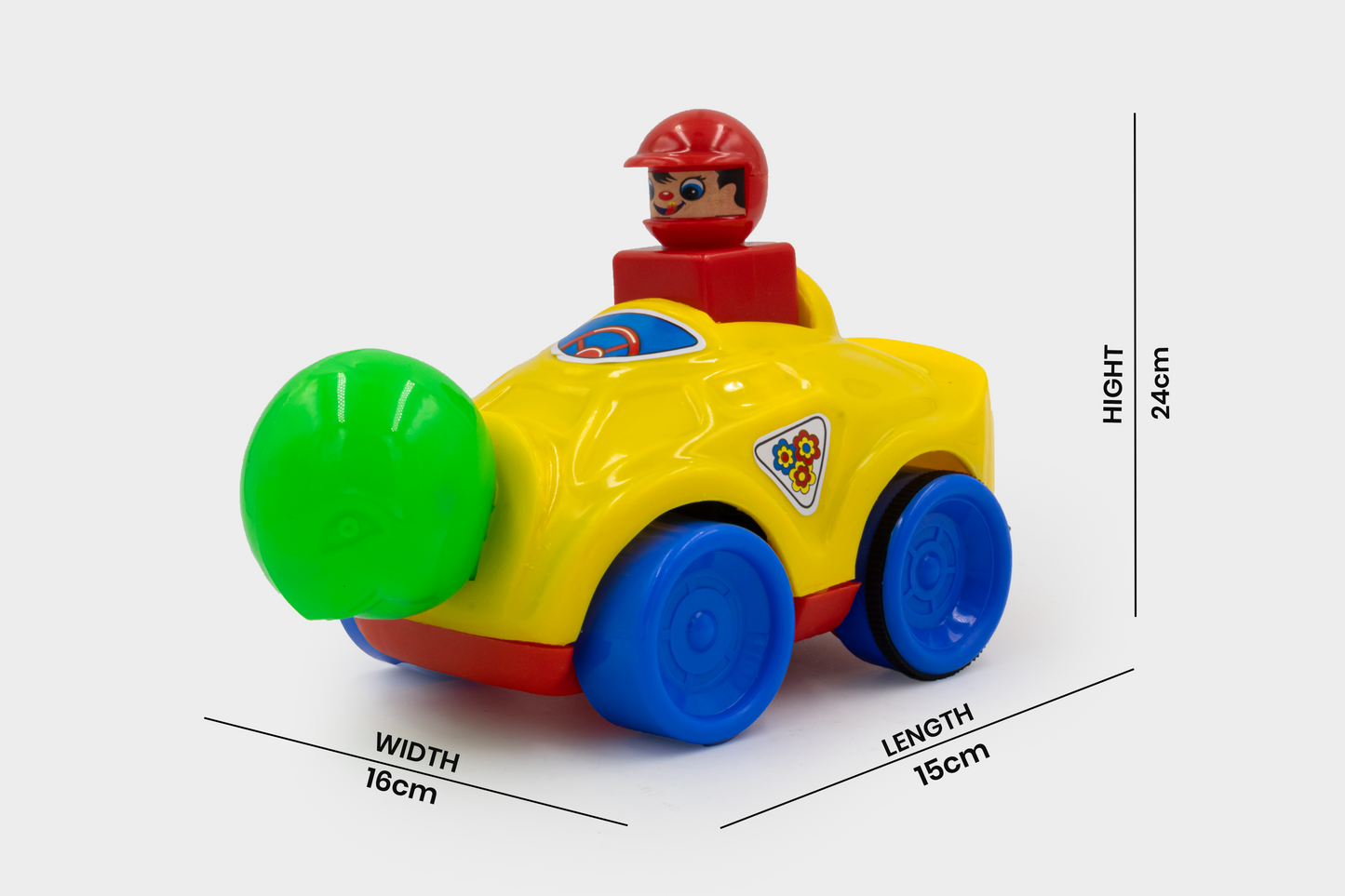 ToyBharat Push n Go Turbo – A fun multicolour travel toy for kids aged 1-6 years. With a realistic design and push-and-go action, it's safe, non-toxic, and perfect as a birthday gift for indoor and outdoor play.