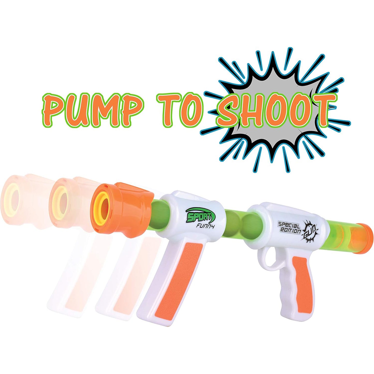 Toybharat Sports Ball Gun Toy | Multicolour | Gun Toys | Birthday Gift for Boy | Interactive Toys