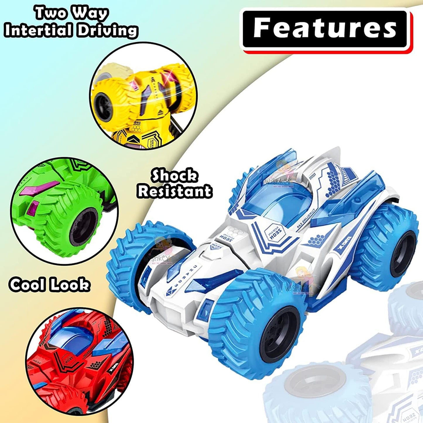 ToyBharat Rotating car | Multicolour | Interactive Toys | Birthday Gift for Boy and Girl Baby | Friction Toy