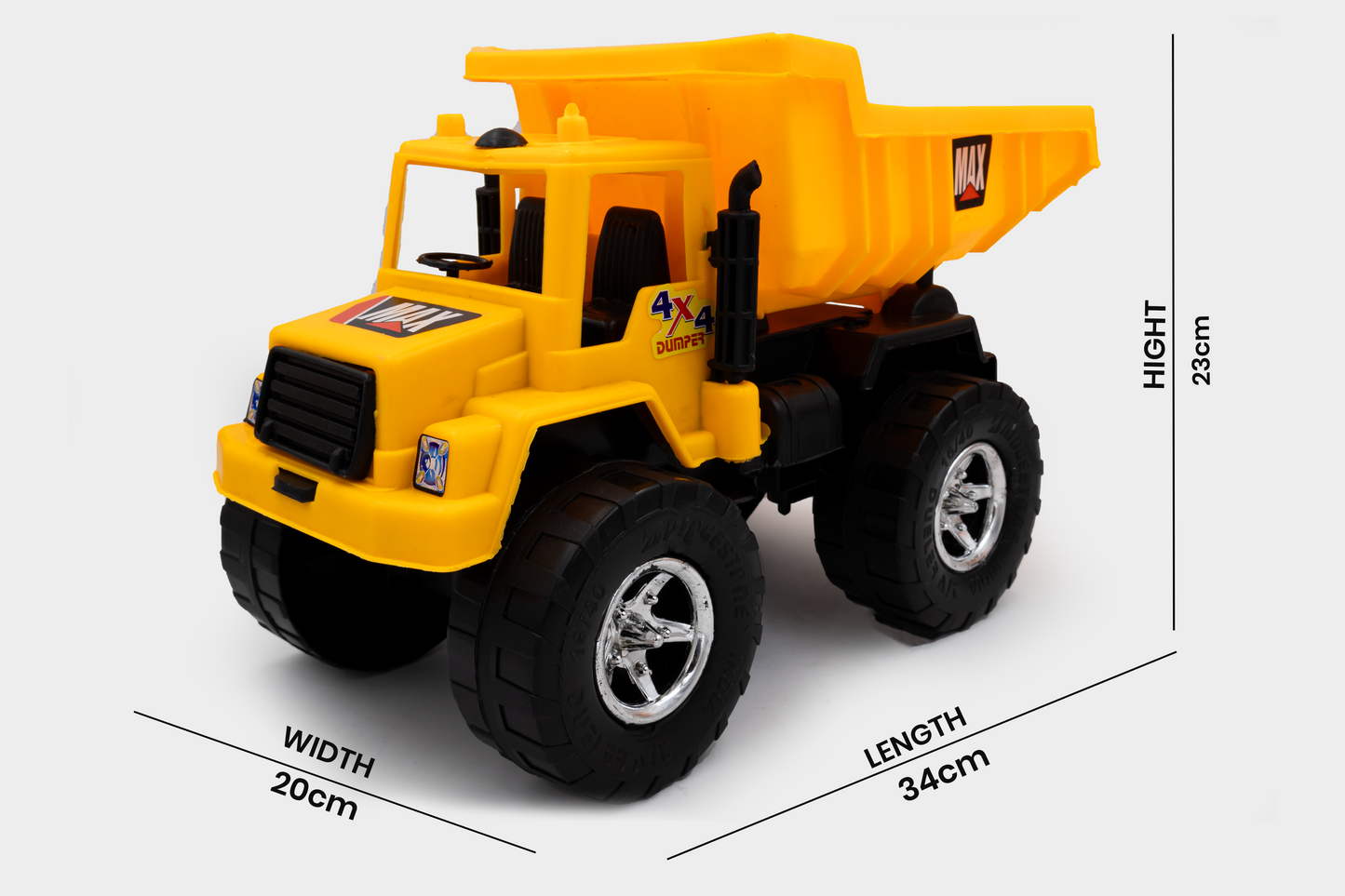 Toybharat Pogo Dumper | Multicolour |Friction Power Toys| Birthday Gift for Boy and Girl Baby