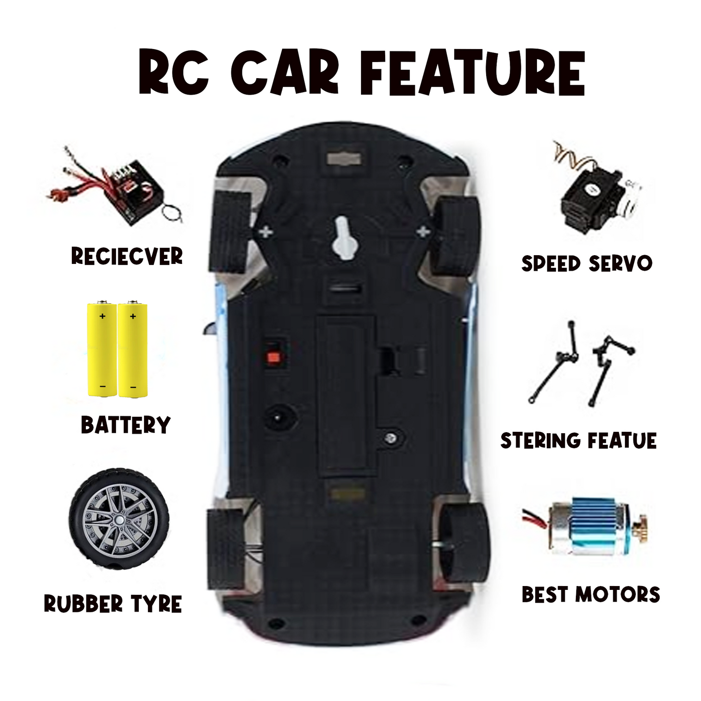 Toybharat RC 3D Light Remote Control Car |Electronic Toys | Kids Toy Gift