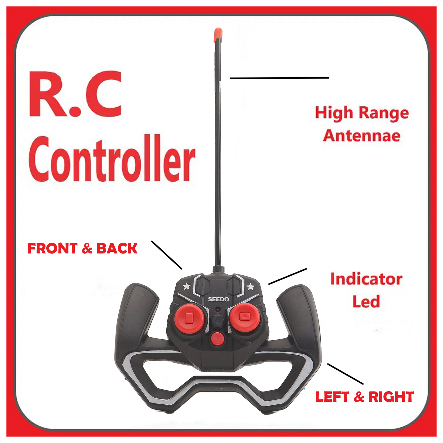 Toybharat RC 3D Light Remote Control Car |Electronic Toys | Kids Toy Gift