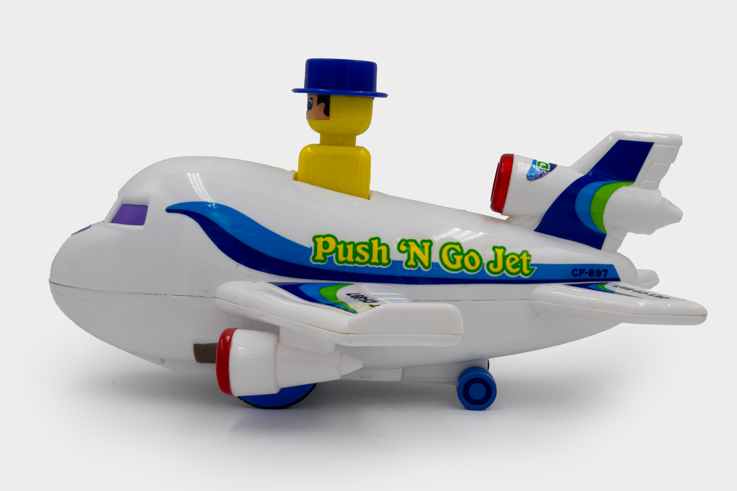 Toybharat Push N Go Jet | Multicolour | Push N Go Toys | Birthday Gift for Boy and Girl Baby