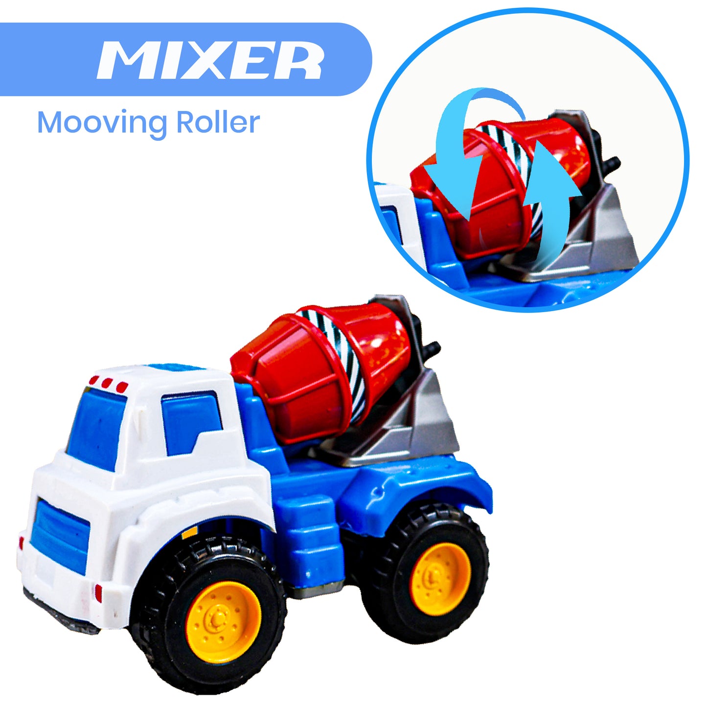 Toybharat Free Wheel Construction 1 pcs| Multicolour | Free Wheel Toys | Birthday Gift for Boy and Girl Baby