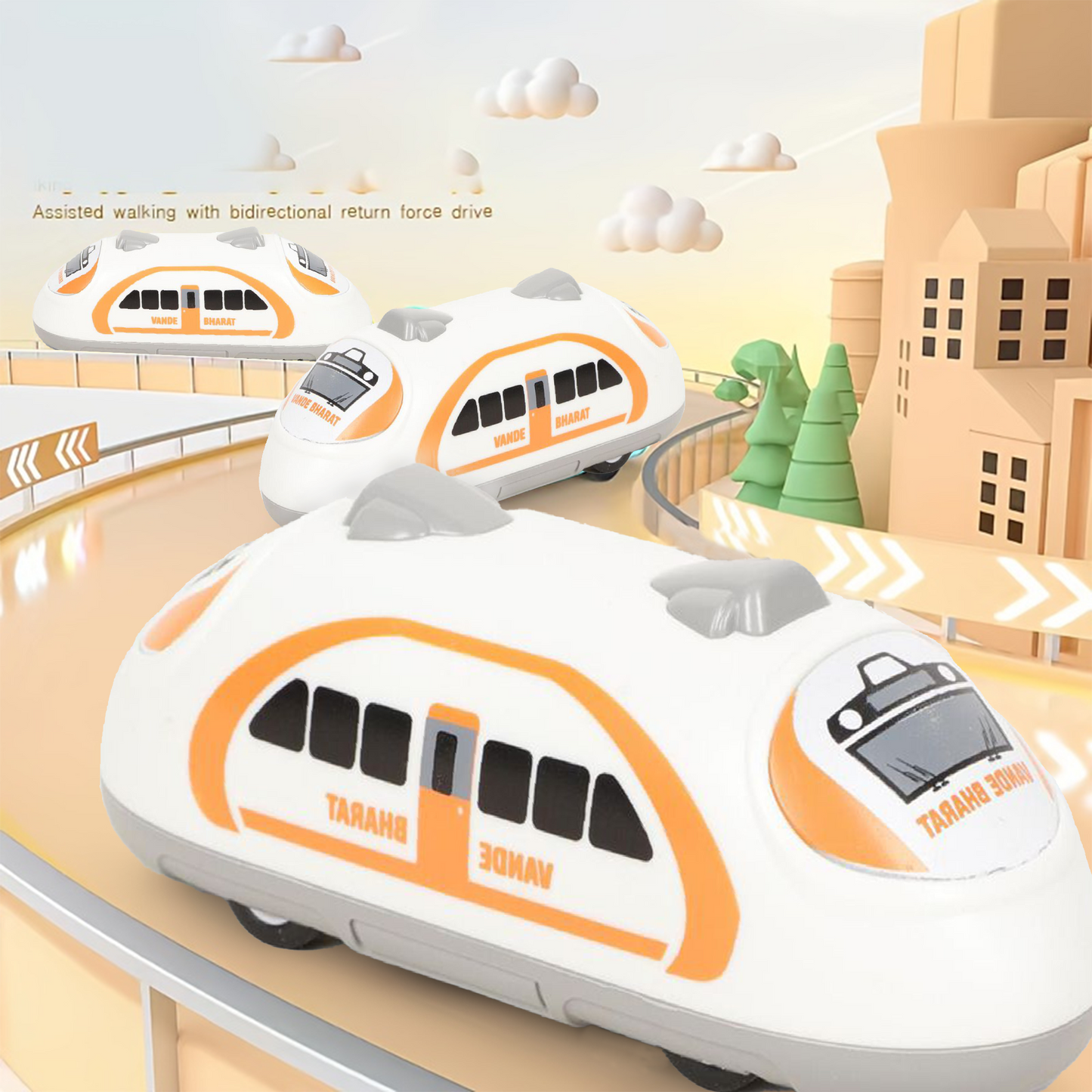 ToyBharat PullBack Vandebharat Train 1pcs | Multicolour | Travel Toys | Birthday Gift for kids |