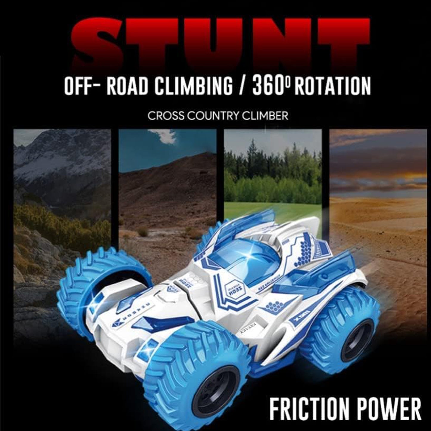 ToyBharat Rotating car | Multicolour | Interactive Toys | Birthday Gift for Boy and Girl Baby | Friction Toy