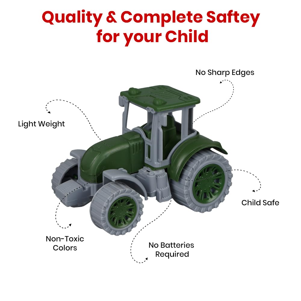 Toybharat Nissan Tractor |Multicolour |Friction Power Toys | Baby Gift
