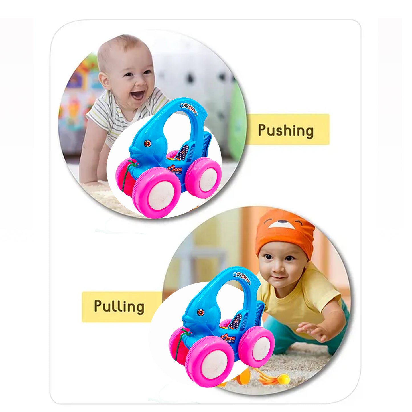 Toybharat Pulling Dancing Fish |Multicolour | Kids Gift |Pull Along Toy