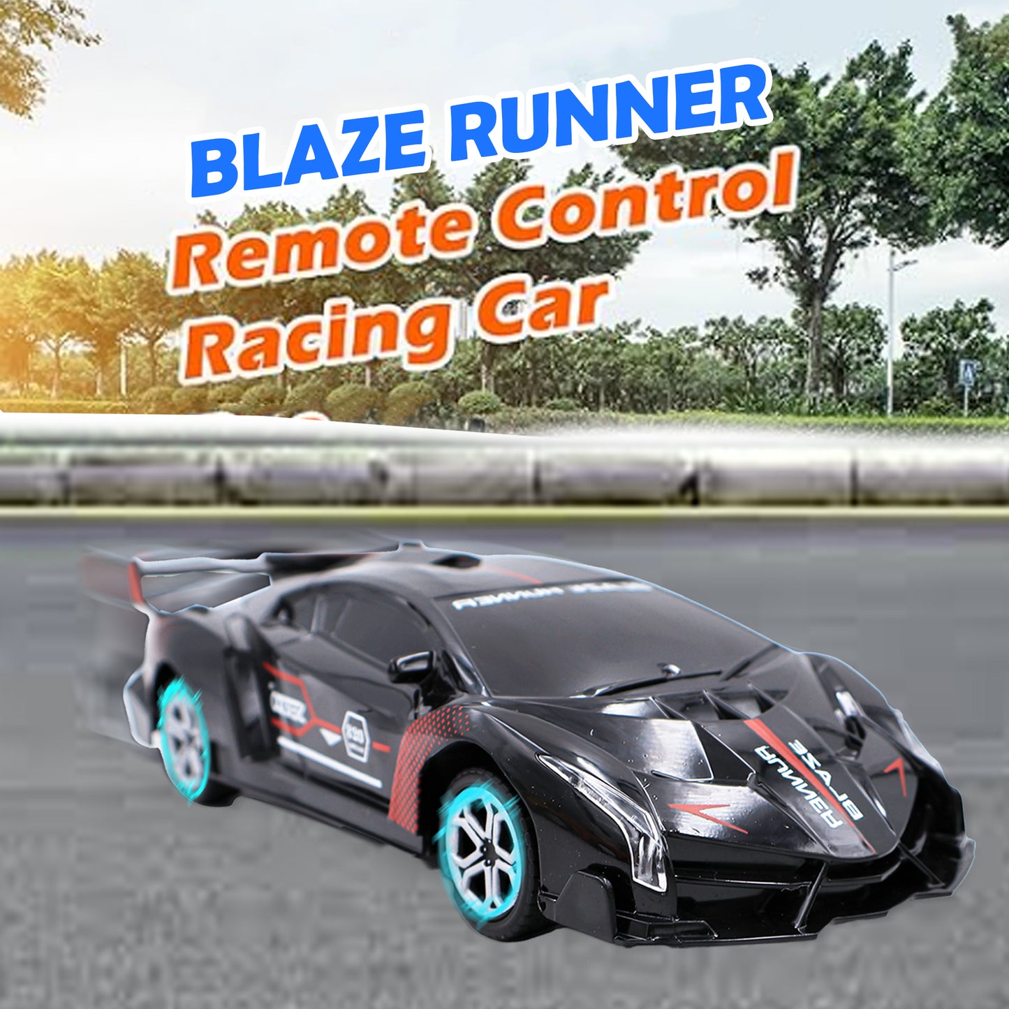 ToyBharat RC Blaze Runner Remote Control Car is a multicolour electronic toy with a realistic design, ideal for kids aged 1–6. Safe, non-toxic, and perfect for indoor and outdoor play and gifting fun.