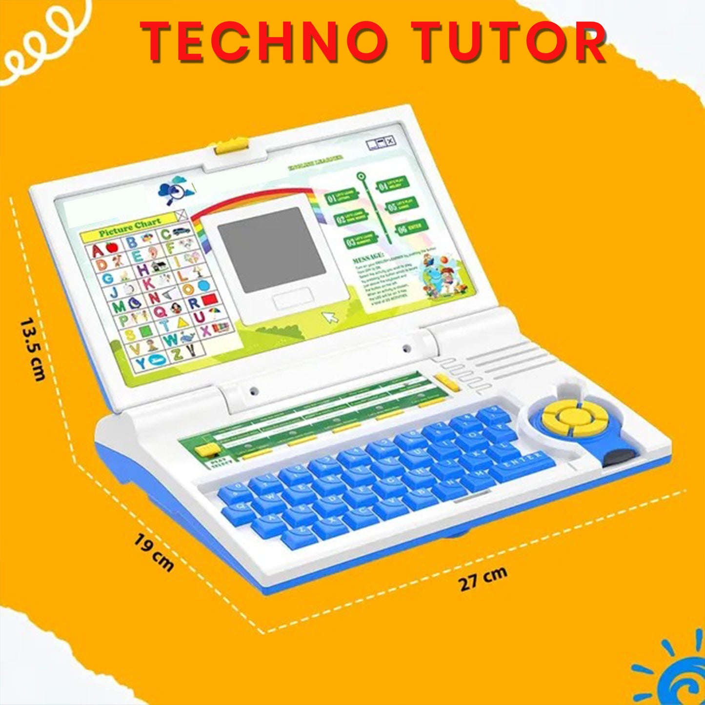Toybharat Techno Tutor |Multicolour | Learning Toys | Birthday Gift for Boy and Girl Baby | Interactive Toys