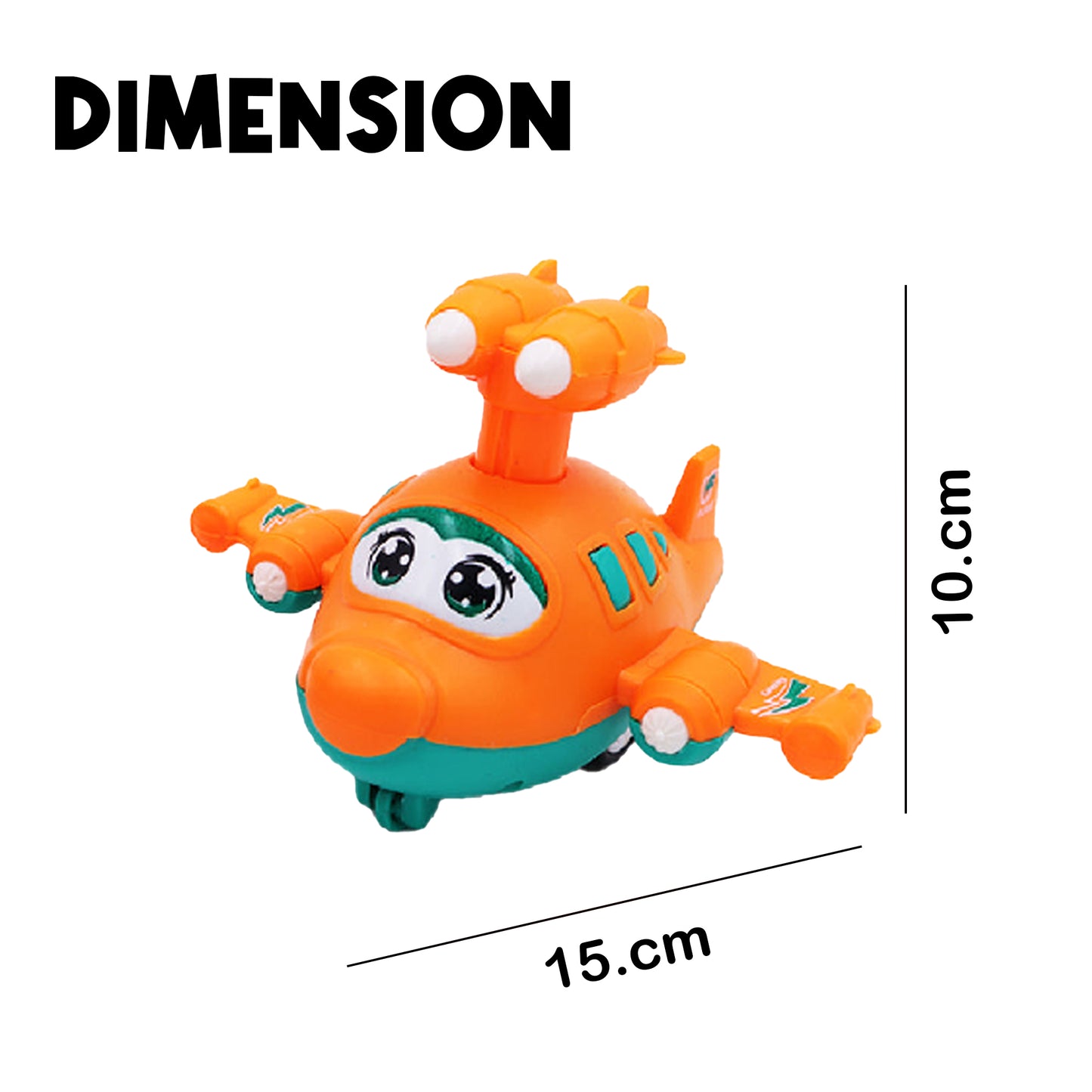 Toybharat Press N Go Aircraft |Multicolour | Travel Toys | Birthday Gift for Boy and Girl Baby|Push n Go