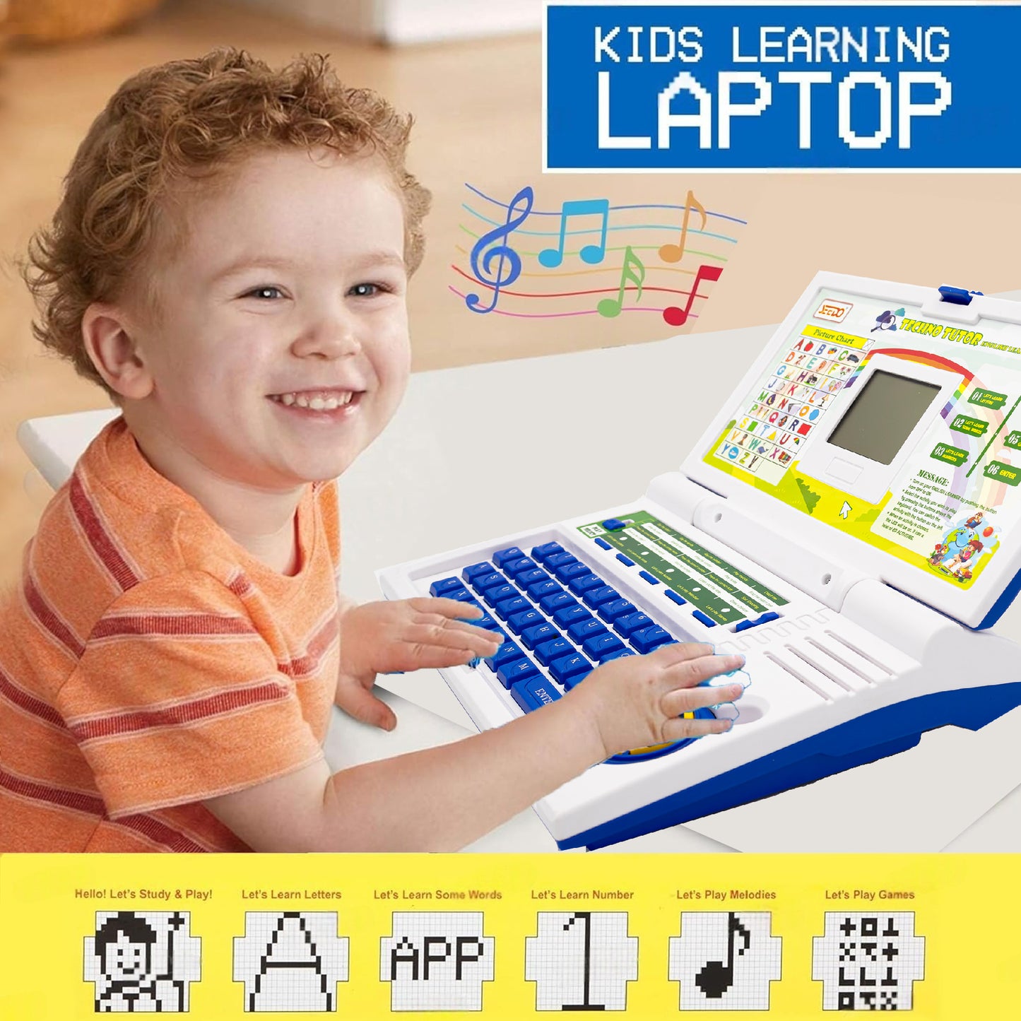 Toybharat Techno Tutor |Multicolour | Learning Toys | Birthday Gift for Boy and Girl Baby | Interactive Toys