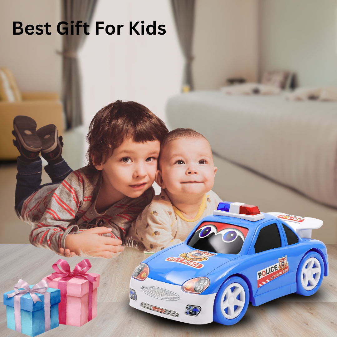 ToyBharat Police Car Toy in Multicolour with Realistic Design is a fun and safe Toy Cars Train & Vehicle play item. A perfect Kids Gift and Birthday Surprise for Boys and Girls aged 1–6 Years, for all play areas.