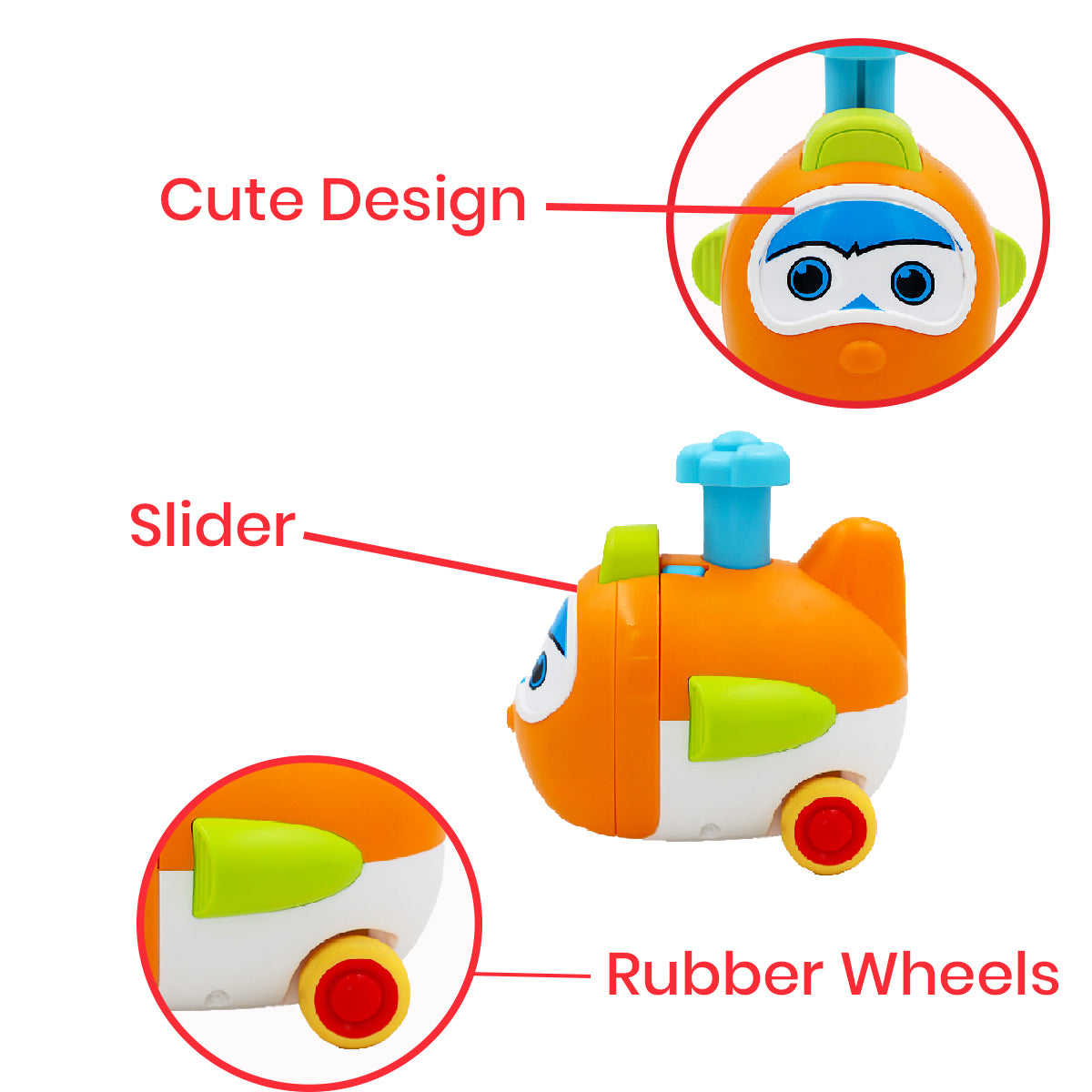 ToyBharat Push N Go Transformer in Multicolour with Realistic Design is an exciting Interactive Toy for Kids aged 1–6 Years. Safe, Non-Toxic, and ideal for Indoor and Outdoor Play—perfect as a Gift Toy.