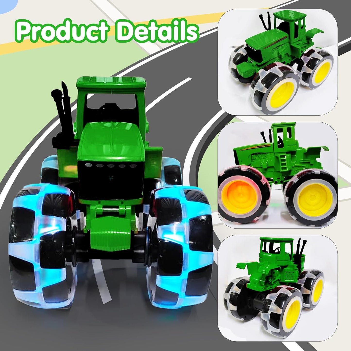 ToyBharat Lighting Small Farm Tractor | Electronics Small Farm Tractor | Lighting Toy | Multicolor | Birthday Gift for kids |