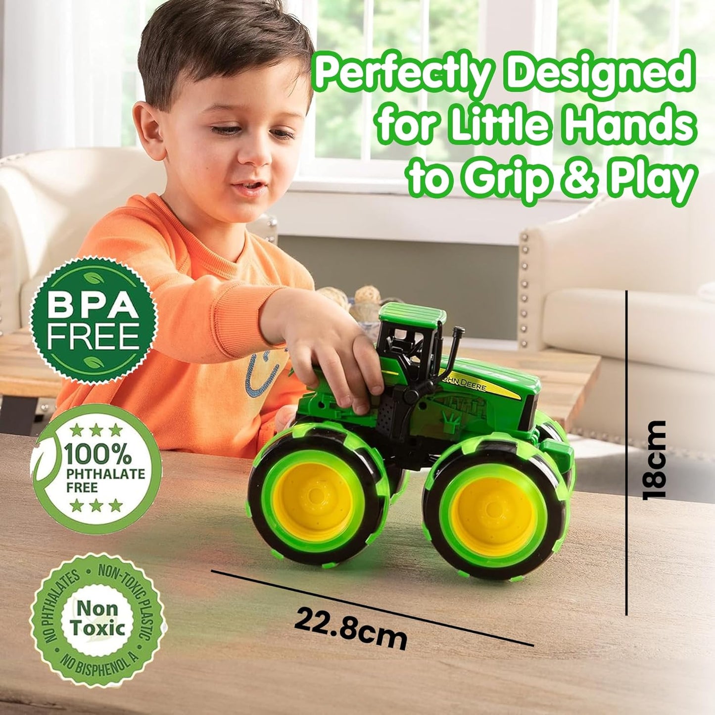 ToyBharat Lighting Small Farm Tractor | Electronics Small Farm Tractor | Lighting Toy | Multicolor | Birthday Gift for kids |