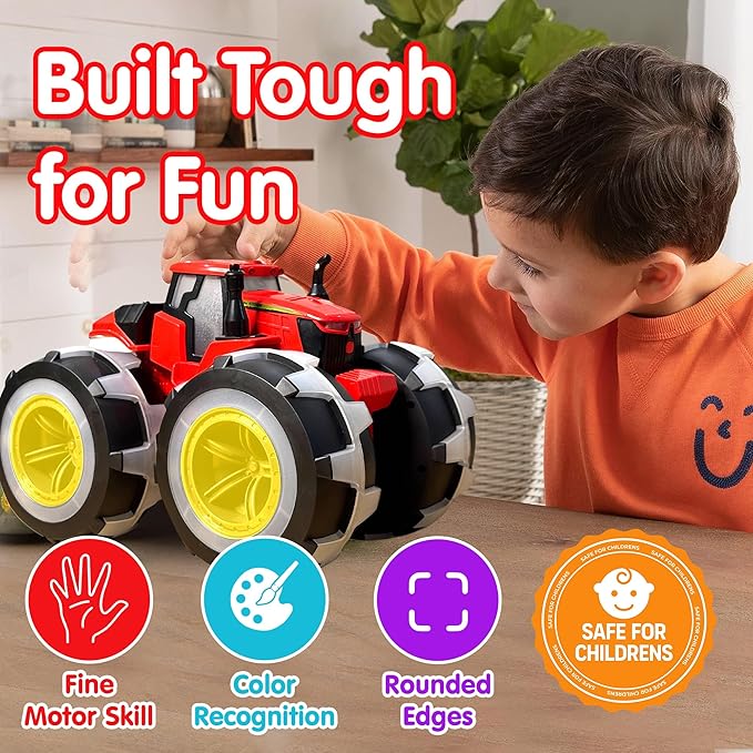 ToyBharat Light N Sound Big Farm Tractor | Electronics Big Farm Tractor | Musical & Light Toy | Multicolour | Birthday Gift for kids |