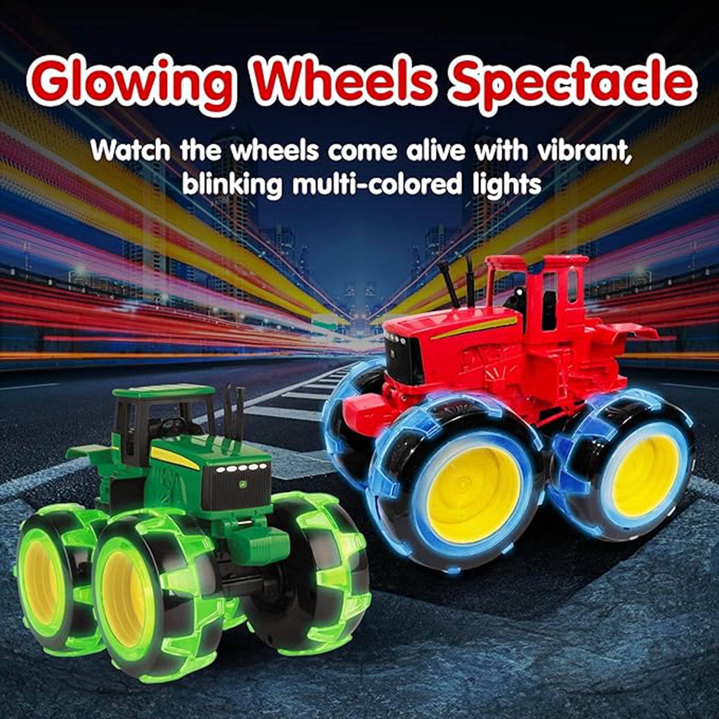 ToyBharat Lighting Small Farm Tractor | Electronics Small Farm Tractor | Lighting Toy | Multicolor | Birthday Gift for kids |