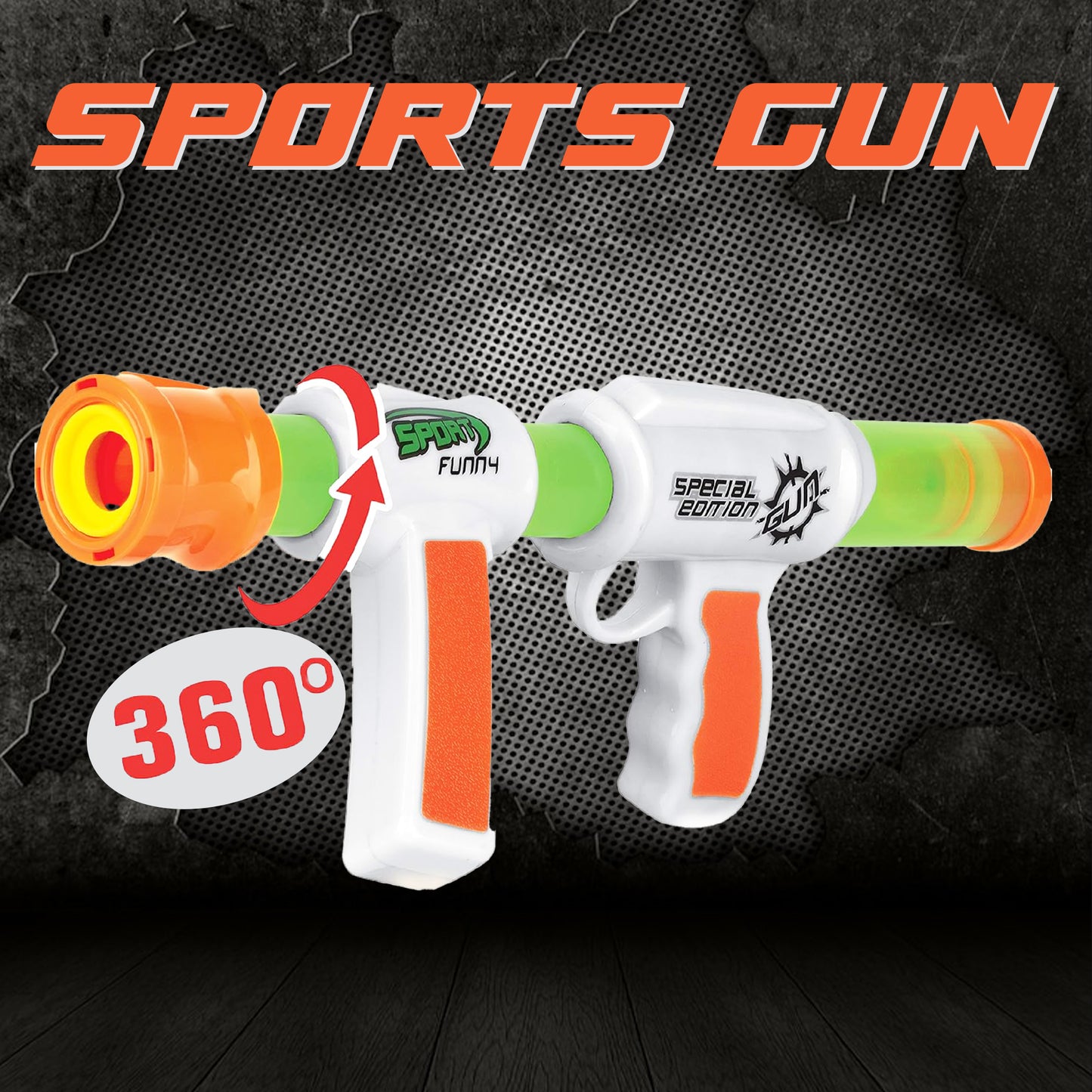 Toybharat Sports Ball Gun Toy | Multicolour | Gun Toys | Birthday Gift for Boy | Interactive Toys