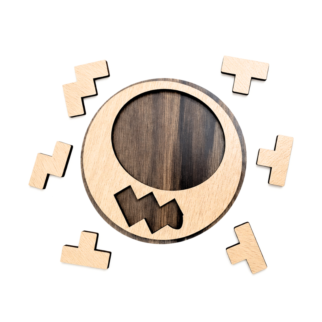 Toybharat Wooden W Shape Puzzle Game Board Game Puzzle Toy (Multicolour) for Adults Family Contemporary Manufacture And Unisex Kids (Colour May Differ)