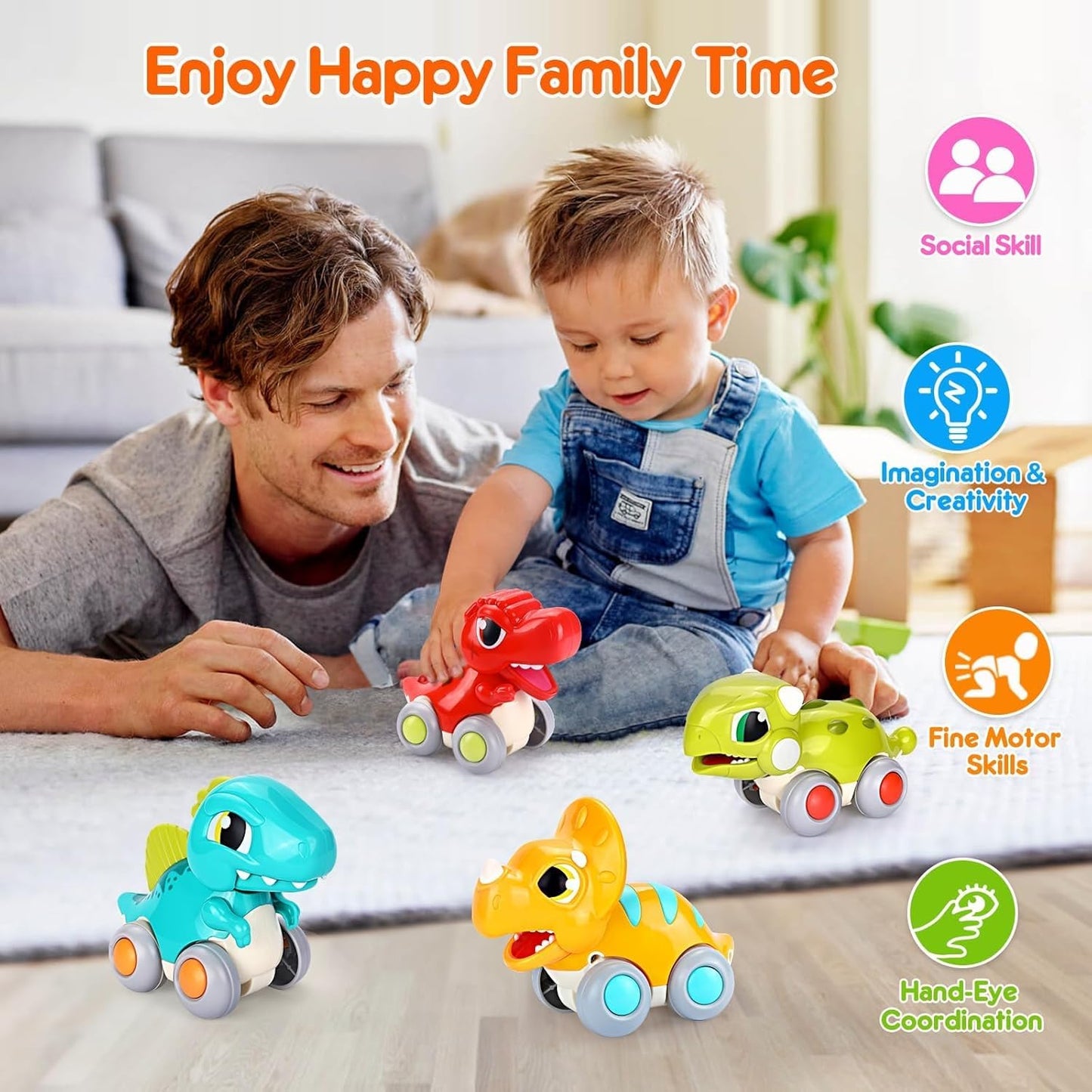 Toybharat Action Dinosaur Assorted | Multicolour | Interactive Toy | Kids Gift | Friction Toys