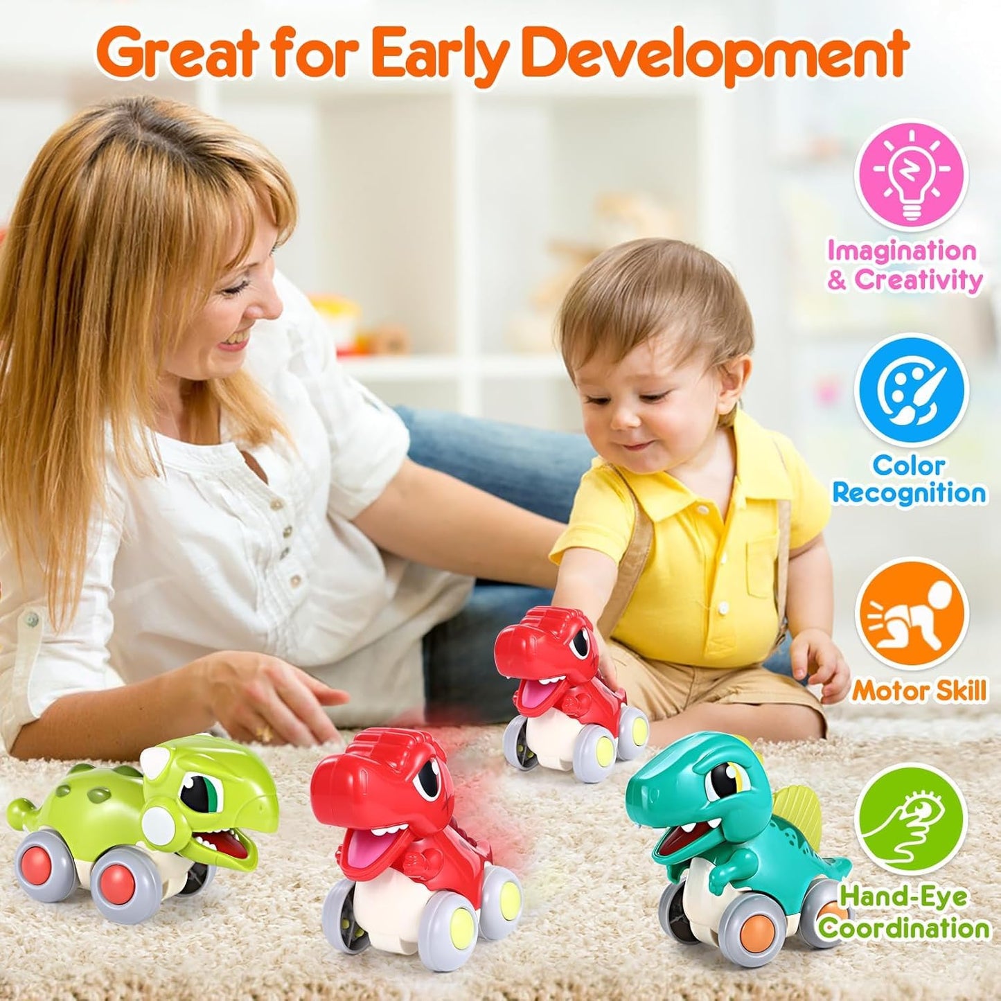 Toybharat Action Dinosaur Assorted | Multicolour | Interactive Toy | Kids Gift | Friction Toys