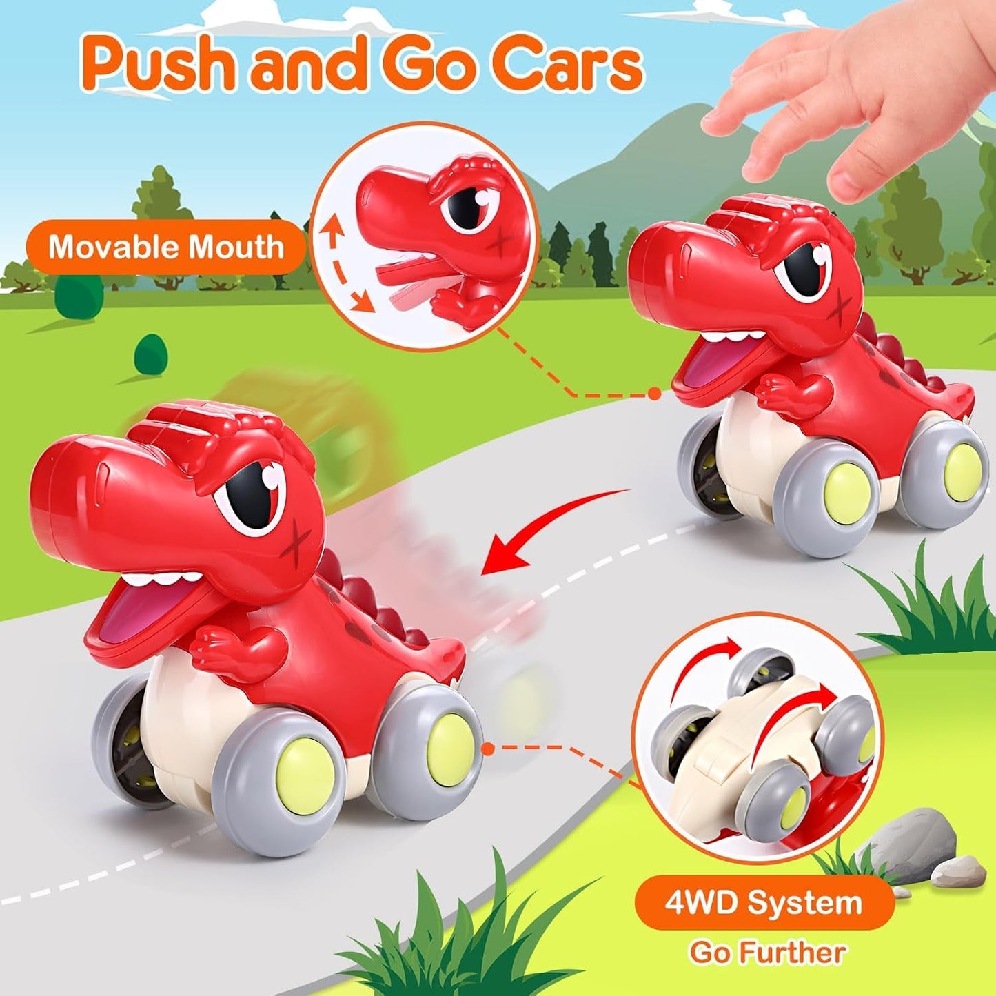 Toybharat Action Dinosaur Assorted | Multicolour | Interactive Toy | Kids Gift | Friction Toys