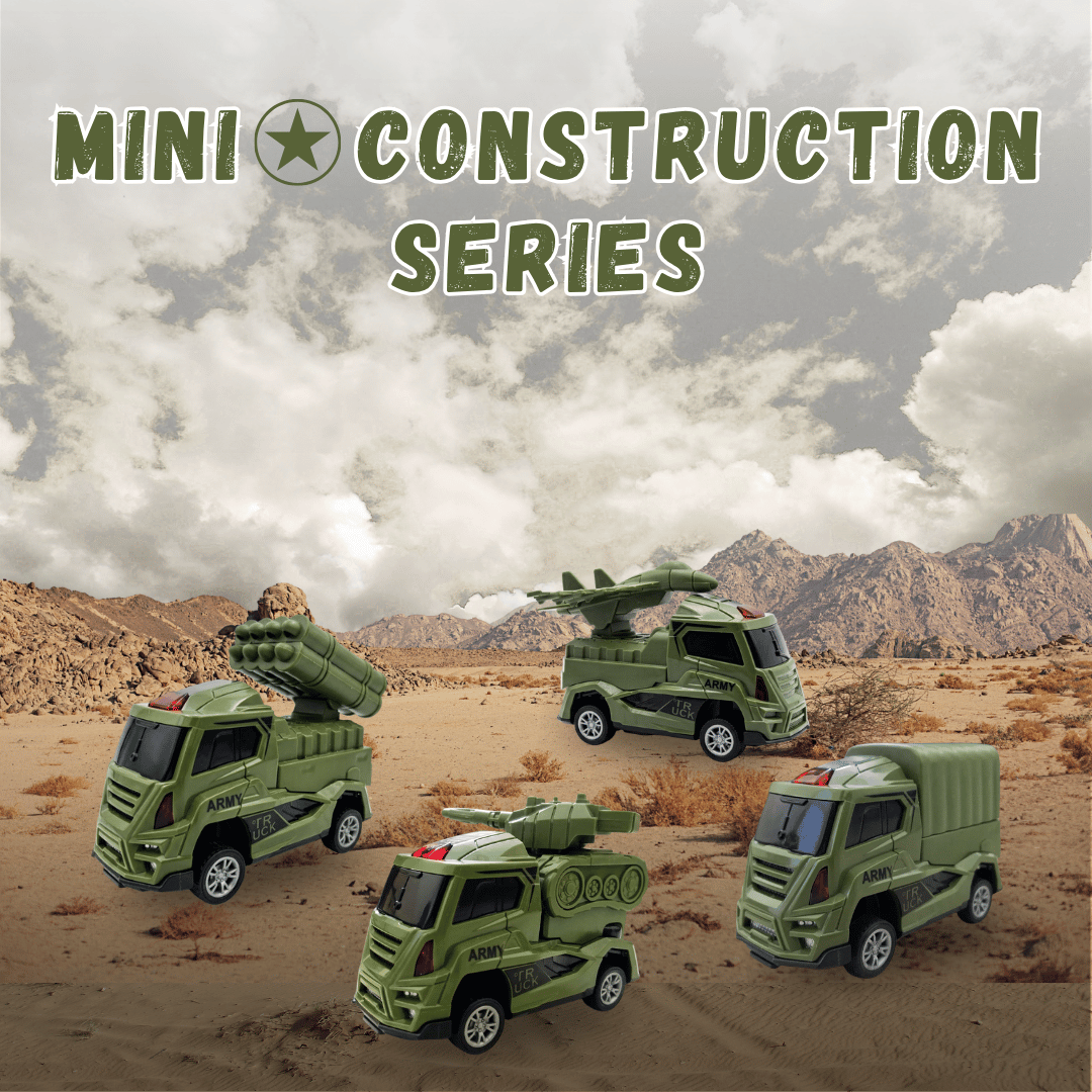 ToyBharat Army Construction Series ( Green Colour) 1Pcs. Friction Power Toy with a Realistic Design. Perfect Gift for Kids aged 3–6 Years. Safe, Non-Toxic, and ideal for exciting indoor and outdoor play adventures ( 1 Pcs. Only),