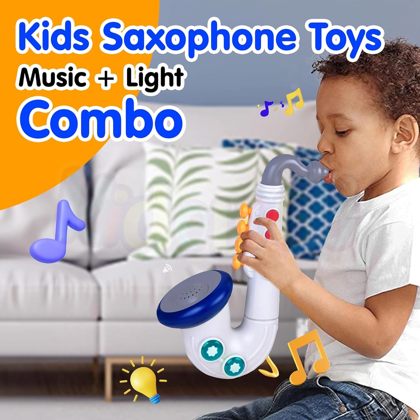 ToyBharat Musical Battery Saxophone Toy – Colorful, Fun Sound & Easy Play for Kids 3+ – Engaging Educational Instrument, Perfect Gift for Boys & Girls